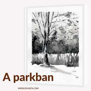 A parkban (akvarell)