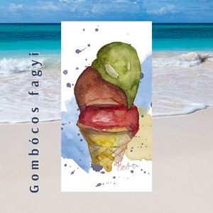 Gombócos fagyi - strandtörölköző