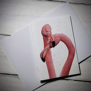 Flamingók - pontozott füzet